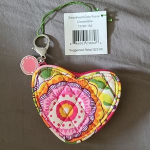 NWT. Vera Bradley heart coin purse